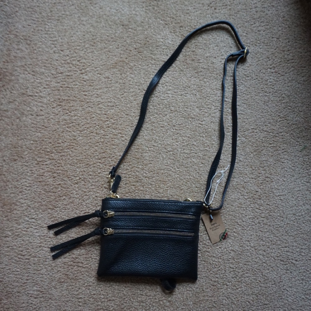 Genuine Leather Black Purse